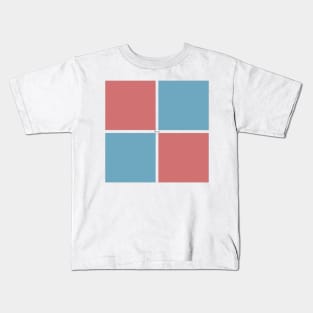 Summery Squares #summer #pink #blue #squares #graphicdesign #water #summergift #giftideas #redbubble Kids T-Shirt